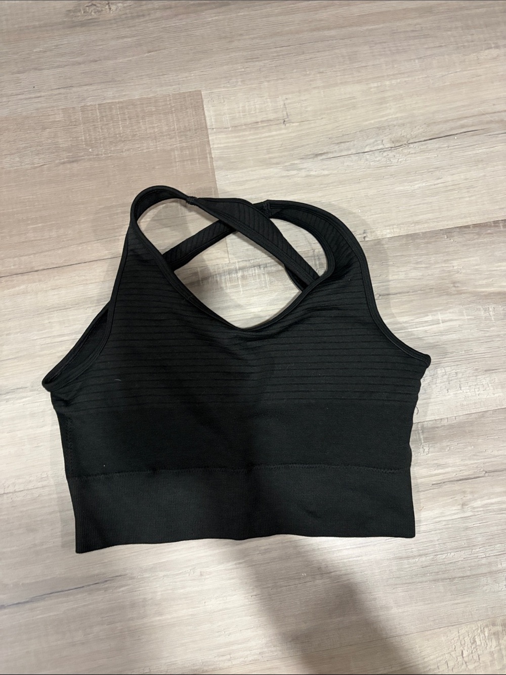 Alphalete Black Crossback Seamless Bralette - Women Intimates